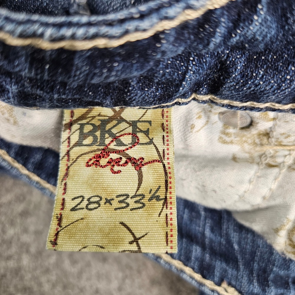 BKE Sabrina Bootcut Jeans Blue Distressed Low Rise 28x33.5 BKL8291L - Picture 4 of 12